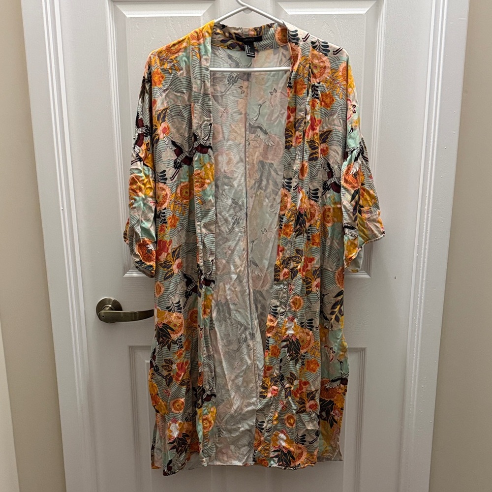 Forever 21 Multicolor Patterned Kimono